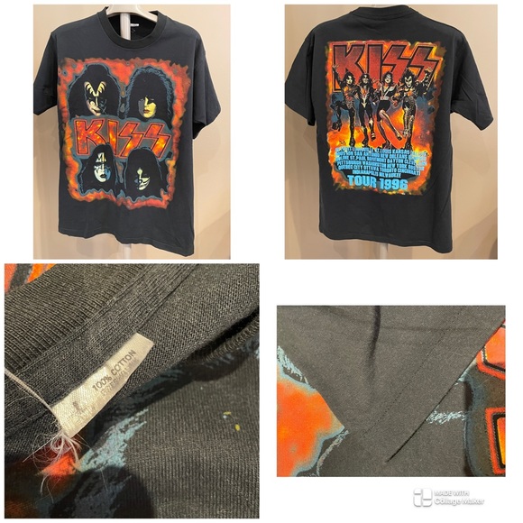 Vintage 96 Kiss double sided single stitch tour tee - Picture 1 of 7